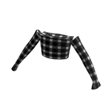 ✅Black White Plaid Top Cute Crop Emo Goth Vamp Y2K