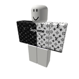 Black White Supreme x LV Hoodie