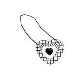 Black Wire Frame Heart Bag