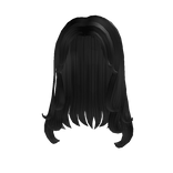 Black Y2K Aesthetic Messy Curly Layered Hair