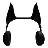 Black Y2K Doberman Ear Headphones