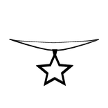 Black Y2K Star Necklace (1.0)