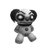 Black& White Scary Clown Plush (back)