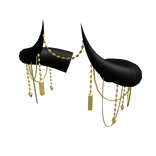 Black/Gold Jewelled Horns of the Abyss