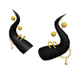 Black/Gold Pierced Horns