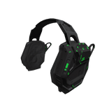 Black/Green Mecha Gamer Headphones