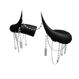 Black/Silver Jewelled Horns of the Abyss