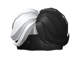 Black/White Side Sweep Hair