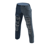 Bleached Half & Half Ripped Denim Jeans