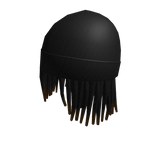 Bleached Tipped Black Dreads w/ Beanie