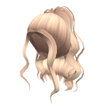 Blonde Aesthetic Curly High Ponytail