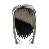 Blonde & Black Straight Messy Raccoon Hair