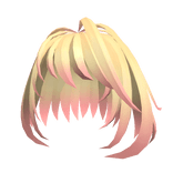 Blonde & Pink Short Fluffy Anime Hair