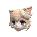 Blonde Anime & Kitty Ears Mask