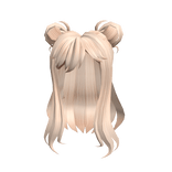 Blonde Anime Hair w/ Buns + Bangs
