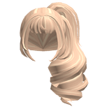 Blonde Anime Messy Curly Ponytail