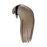 Blonde Anime Outline Hair