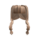 Blonde Braided Pigtails w Long Bangs