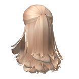 Blonde Long Layered Tied Ponytail