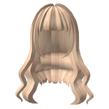 Blonde Wavy Anime hair with Bangs