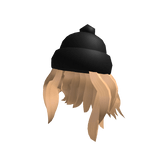 Blonde Wavy Hair with Beanie