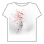 Blood stains stomach piercing belly button shading