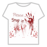 Bloody hands please stop help splat stain