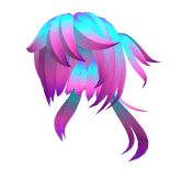 Blue & Pink Cheerful Anime Hair