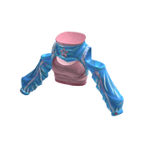 Blue & Pink Off Shoulder Crop Top w/Star Charm 