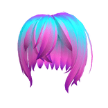 Blue & Pink Short Anime Hair