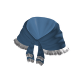 Blue & White Tied Lace Shawl