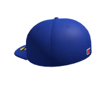 Blue Angled Backwards Fitted Cap