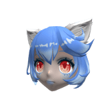Blue Anime & Kitty Ears Mask