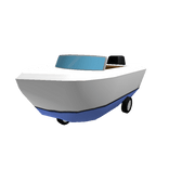 Blue Boat Car 