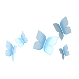 Blue Butterflies on face
