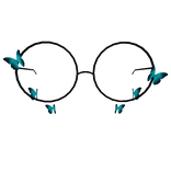 Blue Butterfly Glasses