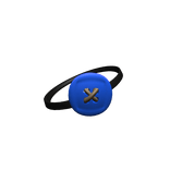 Blue Button Eye Patch