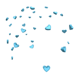 Blue Candy Heart Confetti