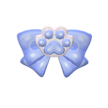 Blue Cat Paw Front Bow