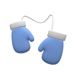 Blue Cozy Winter Mittens