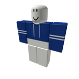 🌟 Blue Cropped Hoodie with Striped Sleeves 🌟