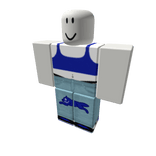 Blue Designer Crop Top w/ Jeans