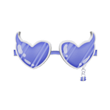 Blue Devil Heart Glasses