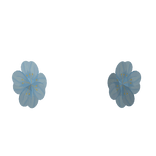 Blue Flowers On Cheek