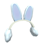 Blue Fluffy Bunny Earmuffs