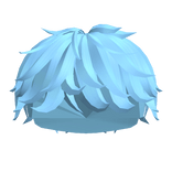 Blue Fluffy Messy Boy Hair