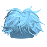 Blue Fluffy Middle Swept Hair