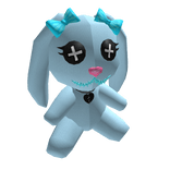 Blue Gothic Voodoo Bunny Plushie