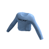 Blue Heart Graphic Crop Top