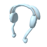 Blue Lazy Bunny Earmuffs